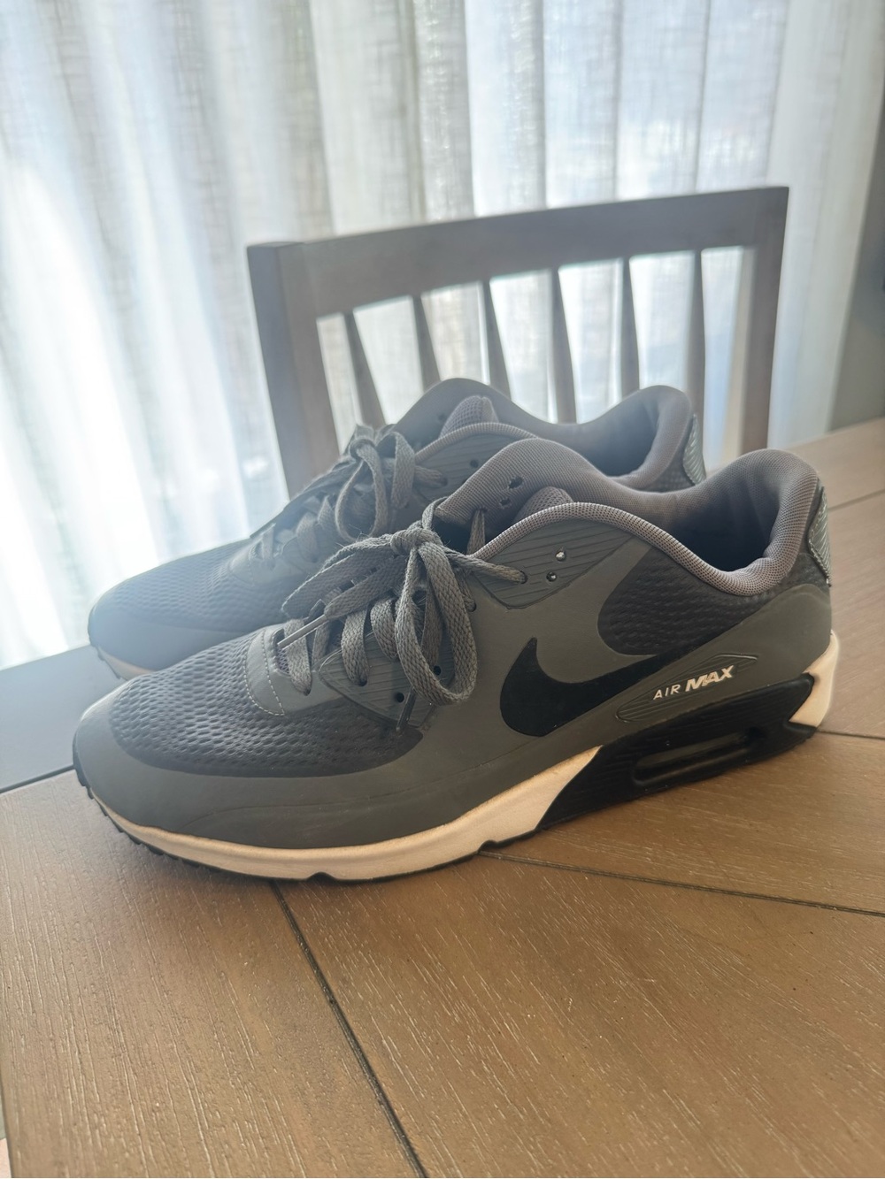 Nike Men’s Air Max Golf Shoes - Grey, Black, & White - Picture 3 of 13